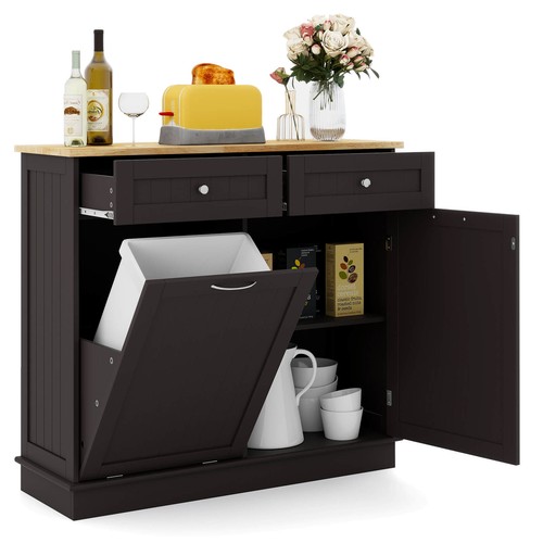 Wooden kitchen trash - wooden, cabinet