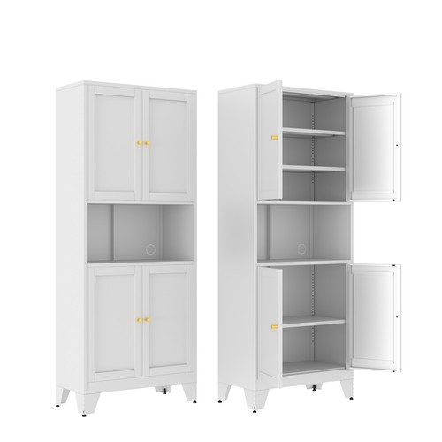 Metal kitchen pantry - kitchen,