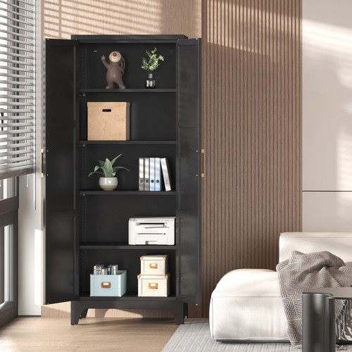 Metal pantry cabinet - metal,